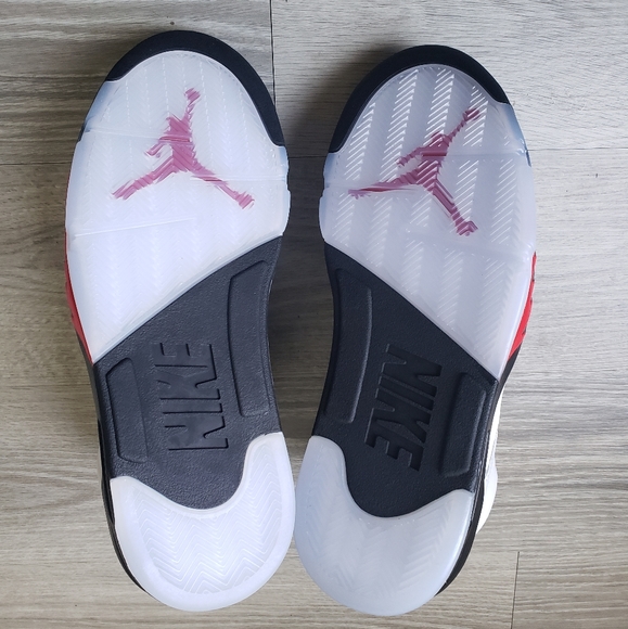 Air Jordan 5 Retro White-Fire Red 2020 Release - Picture 6 of 12